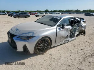2023 Lexus IS 350 F Sport with VIN JTHGZ1E26P5028188, listed as a Copart auction lot 58867345 with 31,410 mi miles and Salvage title. Bid and sale history available at DreamBid. Image 1.