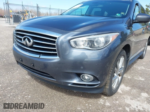 2013 Infiniti JX35 with VIN 5N1AL0MM5DC341869, listed as a IAAI auction lot 41921935 with 126,897 mi miles and . Bid and sale history available at DreamBid. Image 6.