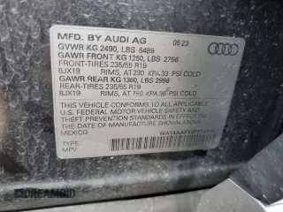2023 Audi Q5 Sportback S line Premium с VIN WA14AAFY8P2149962, выставлен на аукционе Copart как лот 54021195 с пробегом 36 875 миль миль и Списание • Salvage title. История ставок и продаж доступна на DreamBid. Изображение 13.