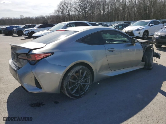2021 Lexus RC with VIN JTHGA5BC1M5011158, listed as a Copart auction lot 45142884 with 5,877 mi miles. Bid and sale history available at carsss.com. Image 3.