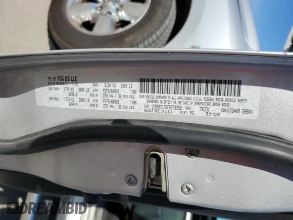 2015 Ram 1500 Outdoorsman с VIN 1C6RR7LT6FS778352, выставлен на аукционе Copart как лот 50495305 с пробегом 264 222 миль миль и Чистый • Clean title. История ставок и продаж доступна на DreamBid. Изображение 12.