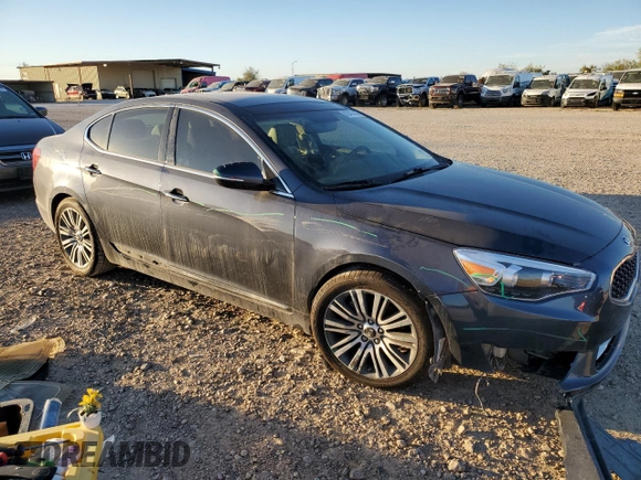 2014 Kia Cadenza Premium with VIN KNALN4D76E5162994, listed as a Copart auction lot 82047484 with 0 mi miles and Salvage Title. Bid and sale history available at carsss.com. Image 4.