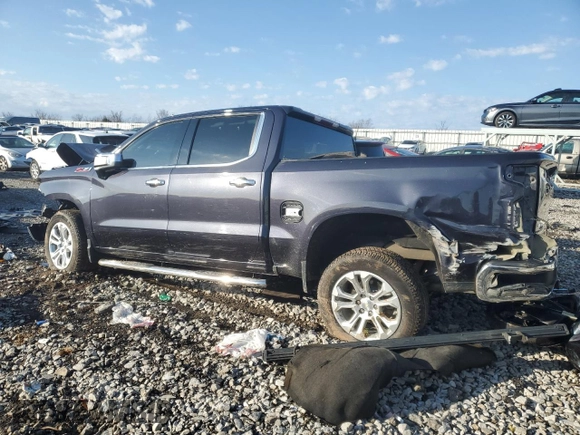 2023 Chevrolet Silverado 1500 LTZ with VIN 3GCUDGE88PG169248, listed as a Copart auction lot 44222615 with 0 mi miles and Salvage Title. Bid and sale history available at carsss.com. Image 2.