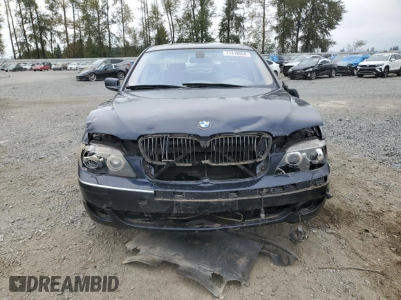 2006 BMW 7 Series 750i with VIN WBAHL83556DT02690, listed as a Copart auction lot 71418054 with 108,503 mi miles and Salvage Title. Bid and sale history available at carsss.com. Image 5.