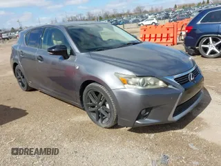 2014 Lexus CT 200h Hybrid with VIN JTHKD5BH8E2183025, listed as a IAAI auction lot 41936466 with 148,918 mi miles. Bid and sale history available at carsss.com. Image 1.