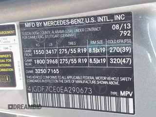 2014 Mercedes-Benz GL 450 with VIN 4JGDF7CE0EA290673, listed as a IAAI auction lot 42207889 with 132,251 mi miles and . Bid and sale history available at DreamBid. Image 9.