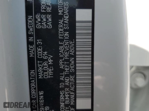 2022 Volvo XC90 Momentum с VIN YV4A22PK5N1861416, выставлен на аукционе Copart как лот 55554715 с пробегом 36 321 миль миль и Списание • Salvage title. История ставок и продаж доступна на DreamBid. Изображение 13.