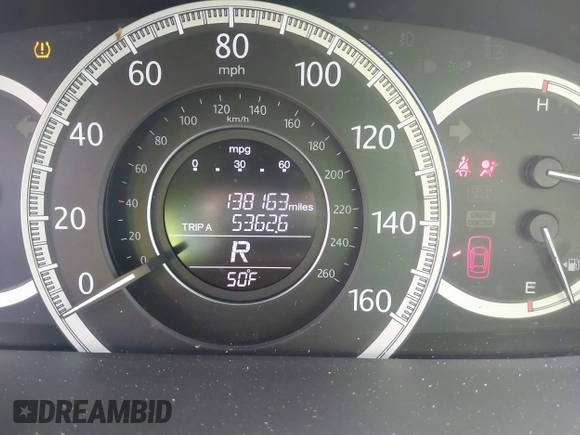2014 Honda Accord EX-L with VIN 1HGCR2F81EA217717, listed as a IAAI auction lot 41660980 with 138,163 mi miles and . Bid and sale history available at carsss.com. Image 7.