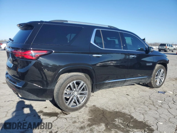 2023 Chevrolet Traverse High Country z VIN 1GNEVNKW4PJ275677, wystawiony jako Copart lot #49328615 z przebiegiem 47 102 mil mil oraz Szkoda całkowita • Salvage title. Historia ofert i sprzedaży dostępna na DreamBid. Obrazek 3.