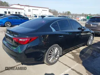 2018 Infiniti Q50 Luxe with VIN JN1EV7AP6JM592321, listed as a IAAI auction lot 41566556 with 109,545 mi miles and . Bid and sale history available at DreamBid. Image 4.