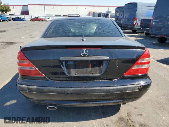 2001 Mercedes-Benz SLK-Class with VIN WDBKK65F71F175734, listed as a Copart auction lot 61874984 with 185,408 mi miles and Salvage Title. Bid and sale history available at carsss.com. Image 6.