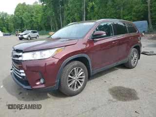 2019 Toyota Highlander SE with VIN 5TDJZRFH0KS936857, listed as a Copart auction lot 58588715 with 78,064 mi miles and Salvage title. Bid and sale history available at DreamBid. Image 1.