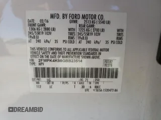 2016 Ford Edge Titanium with VIN 2FMPK4K98GBB23514, listed as a Copart auction lot 46593605 with 165,546 mi miles and Salvage Title. Bid and sale history available at carsss.com. Image 14.