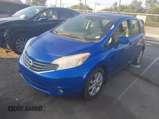 2014 Nissan Note S with VIN 3N1CE2CP3EL356491, listed as a IAAI auction lot 42628539 with 87,385 mi miles and . Bid and sale history available at DreamBid. Image 2.