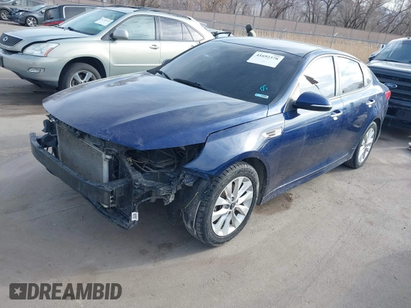 2017 Kia Optima LX with VIN 5XXGT4L30HG122077, listed as a IAAI auction lot 41692378 with 168,596 mi miles and . Bid and sale history available at DreamBid. Image 2.