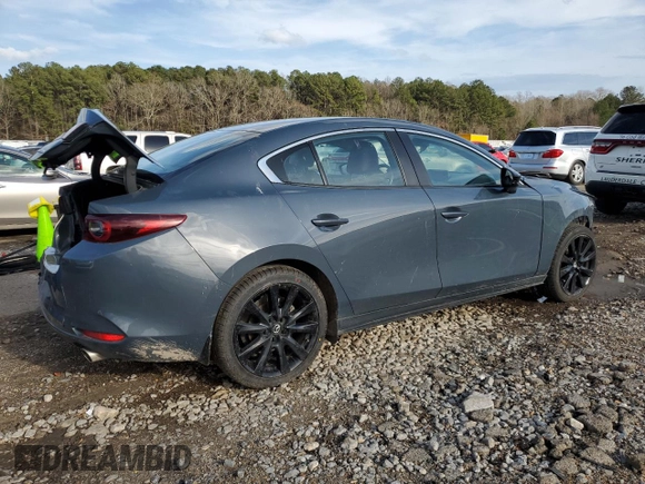 2024 Mazda 3 S Carbon Edition with VIN 3MZBPBCM7RM415645, listed as a Copart auction lot 45153125 with 25,541 mi miles and Salvage title. Bid and sale history available at DreamBid. Image 3.