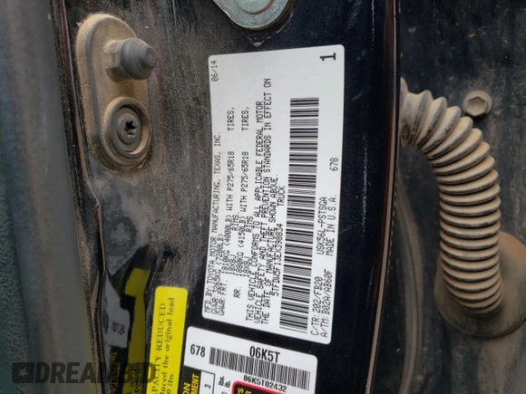 2014 Toyota Tundra 4WD Truck SR5 with VIN 5TFDW5F13EX398834, listed as a Copart auction lot 64028484 with 265,736 mi miles and Salvage Title. Bid and sale history available at carsss.com. Image 13.