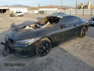 2019 BMW 8 Series M850i xDrive with VIN WBABC4C52KBU96759, listed as a Copart auction lot 79555344 with Not provided miles and Salvage title. Bid and sale history available at DreamBid. Image 1.