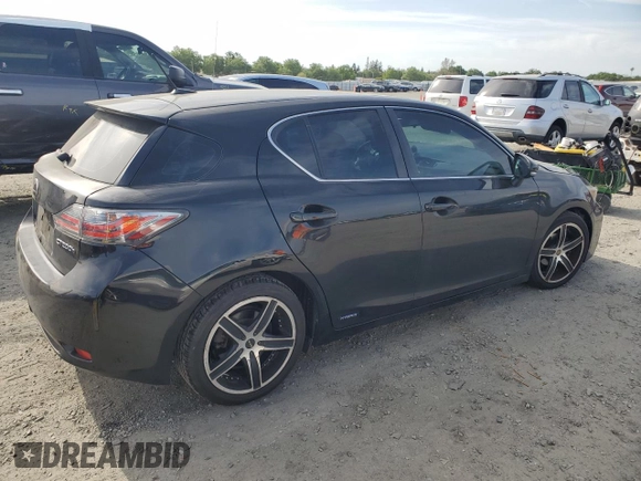 2011 Lexus CT 200h with VIN JTHKD5BH5B2004001, listed as a Copart auction lot 53519625 with 118,012 mi miles and Salvage Title. Bid and sale history available at DreamBid. Image 3.