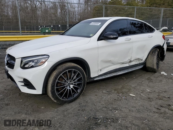 2018 Mercedes-Benz GLC with VIN WDC0J4KB4JF408609, listed as a Copart auction lot 43330065 with 11,870 mi miles and Salvage Title. Bid and sale history available at carsss.com. Image 1.