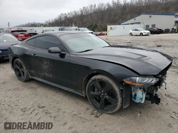 2022 Ford Mustang GT with VIN 1FA6P8CF9N5140097, listed as a Copart auction lot 85446814 with 19,066 mi miles and Salvage Title. Bid and sale history available at carsss.com. Image 4.