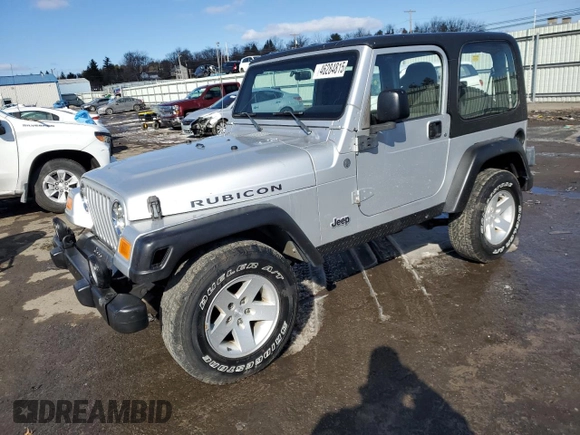 2004 Jeep Wrangler Rubicon with VIN 1J4FA69S14P766938, listed as a Copart auction lot 46284815 with 165,229 mi miles and Salvage Title. Bid and sale history available at carsss.com. Image 1.