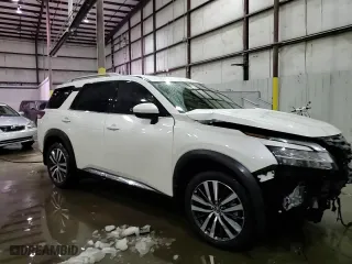 2022 Nissan Pathfinder Platinum with VIN 5N1DR3DK4NC265624, listed as a Copart auction lot 87574605 with 42,063 mi miles and Salvage Title. Bid and sale history available at carsss.com. Image 14.