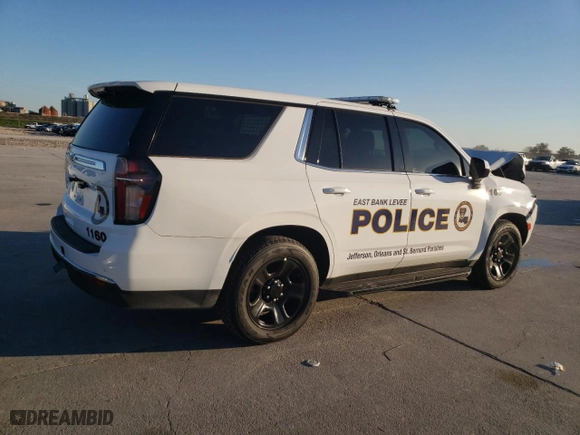 2022 Chevrolet Tahoe Commercial with VIN 1GNSCLED9NR139101, listed as a Copart auction lot 43199904 with 8,051 mi miles and Salvage Title. Bid and sale history available at carsss.com. Image 3.