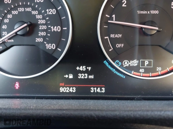 2016 BMW 3 Series 328i xDrive with VIN WBA8E3G52GNT79021, listed as a IAAI auction lot 41768482 with 90,243 mi miles. Bid and sale history available at carsss.com. Image 15.