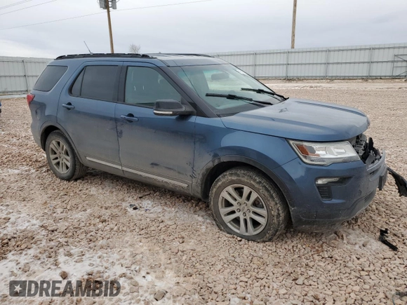 2018 Ford Explorer XLT with VIN 1FM5K8D81JGC06950, listed as a Copart auction lot 41801715 with 148,400 mi miles and Salvage Title. Bid and sale history available at DreamBid. Image 4.