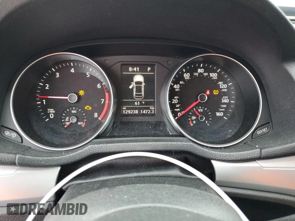 2016 Volkswagen Passat S with VIN 1VWAT7A32GC055505, listed as a Copart auction lot 56253215 with 129,238 mi miles and Salvage title. Bid and sale history available at DreamBid. Image 9.