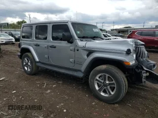 2018 Jeep Wrangler Unlimited Sahara with VIN 1C4HJXEG6JW239095, listed as a Copart auction lot 58222225 with 59,969 mi miles and Salvage title. Bid and sale history available at DreamBid. Image 4.