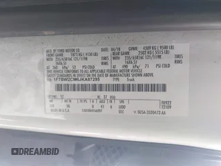 2018 Ford Transit с VIN 1FTBW2CM6JKA87295, выставлен на аукционе IAAI как лот 41616873 с пробегом 92 466 миль миль и . История ставок и продаж доступна на DreamBid. Изображение 9.