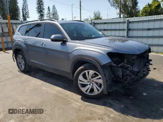 2021 Volkswagen Atlas SE with VIN 1V2JR2CA8MC591627, listed as a Copart auction lot 57173165 with 39,625 mi miles and Salvage title. Bid and sale history available at DreamBid. Image 4.