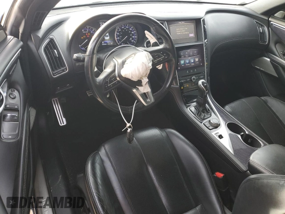 2017 Infiniti Q60 Sport with VIN JN1EV7EK4HM362673, listed as a Copart auction lot 50077315 with 82,992 mi miles and Salvage Title. Bid and sale history available at DreamBid. Image 8.