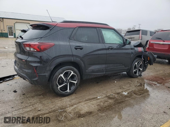 2021 Chevrolet TrailBlazer RS with VIN KL79MTSL1MB017739, listed as a Copart auction lot 47984415 with 66,957 mi miles and Salvage Title. Bid and sale history available at carsss.com. Image 3.