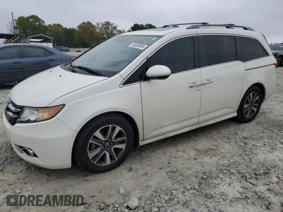 2016 Honda Odyssey Touring Elite with VIN 5FNRL5H91GB038752, listed as a Copart auction lot 50680985 with 81,576 mi miles and Salvage Title. Bid and sale history available at carsss.com. Image 1.