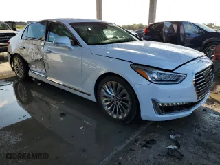 2019 Genesis G90 3.3T Premium with VIN KMTF34JA0KU054699, listed as a Copart auction lot 88333005 with 44,582 mi miles and Non Repairable. Bid and sale history available at carsss.com. Image 4.