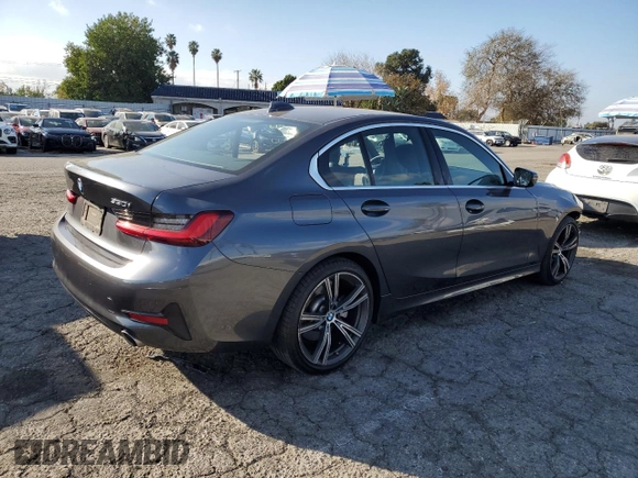 2022 BMW 3 Series 330i with VIN 3MW5R1J01N8C41916, listed as a Copart auction lot 89118305 with 20,149 mi miles and Salvage Title. Bid and sale history available at carsss.com. Image 3.