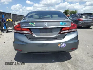 2013 Honda Civic LX with VIN 19XFB2F50DE093862, listed as a Copart auction lot 54734945 with 105,955 mi miles and Salvage Title. Bid and sale history available at DreamBid. Image 6.