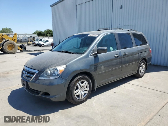 2007 Honda Odyssey EX-L with VIN 5FNRL38797B456625, listed as a Copart auction lot 53983345 with 120,692 mi miles and Salvage Title. Bid and sale history available at carsss.com. Image 1.