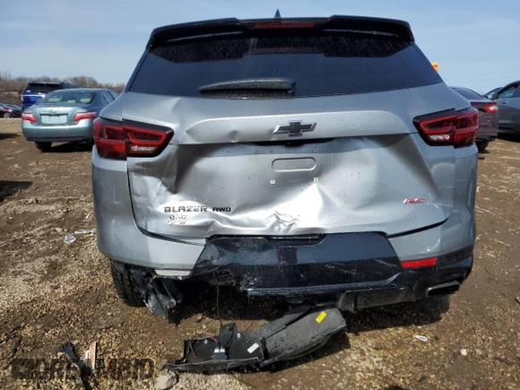2023 Chevrolet Blazer RS with VIN 3GNKBKRS0PS224320, listed as a Copart auction lot 48774135 with 47,607 mi miles and Salvage title. Bid and sale history available at DreamBid. Image 6.