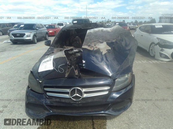 2016 Mercedes-Benz C 300 with VIN 55SWF4JB8GU166826, listed as a IAAI auction lot 41696408 with Not Provided miles and . Bid and sale history available at carsss.com. Image 6.