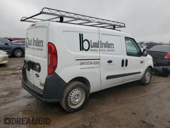 2018 Ram ProMaster City Cargo Tradesman with VIN ZFBERFAB4J6H40878, listed as a Copart auction lot 49410505 with 192,038 mi miles and Salvage Title. Bid and sale history available at carsss.com. Image 3.