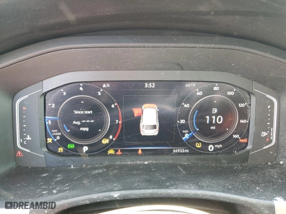 2022 Volkswagen Atlas 3.6L V6 SE w/Technology with VIN 1V2WR2CA8NC543441, listed as a Copart auction lot 87537335 with 64,933 mi miles and Non Repairable. Bid and sale history available at carsss.com. Image 9.