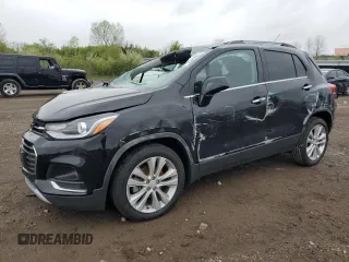 2020 Chevrolet Trax Premier with VIN 3GNCJRSB1LL224602, listed as a Copart auction lot 55843155 with 50,396 mi miles and Salvage title. Bid and sale history available at DreamBid. Image 1.