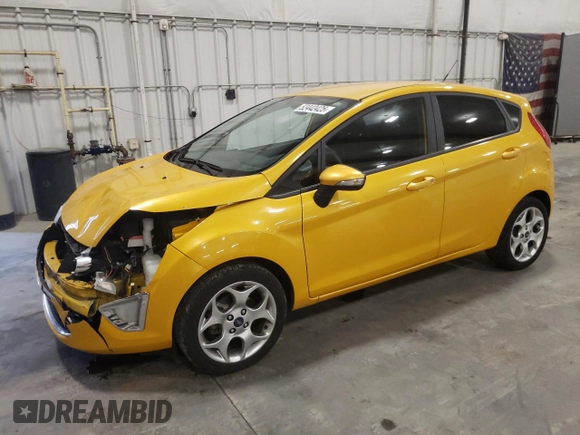 2011 Ford Fiesta SES with VIN 3FADP4FJ7BM114331, listed as a Copart auction lot 52442425 with 54,756 mi miles and Salvage Title. Bid and sale history available at carsss.com. Image 1.