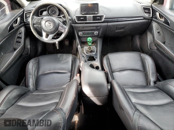 2014 Mazda 3 i Grand Touring with VIN JM1BM1M7XE1120268, listed as a Copart auction lot 43279765 with 93,075 mi miles and Salvage Title. Bid and sale history available at DreamBid. Image 8.