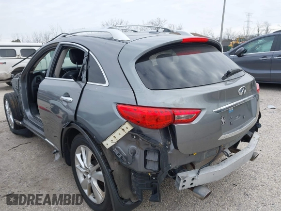 2012 Infiniti FX35 with VIN JN8AS1MW1CM152650, listed as a IAAI auction lot 41277543 with 1 mi miles. Bid and sale history available at carsss.com. Image 3.