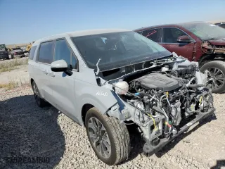 2024 Kia Carnival EX with VIN KNDNC5H37R6432779, listed as a Copart auction lot 75211554 with 5,463 mi miles and Salvage Title. Bid and sale history available at carsss.com. Image 4.
